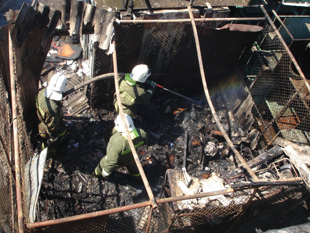 Пожар в частном домовладении в Заветинском районе